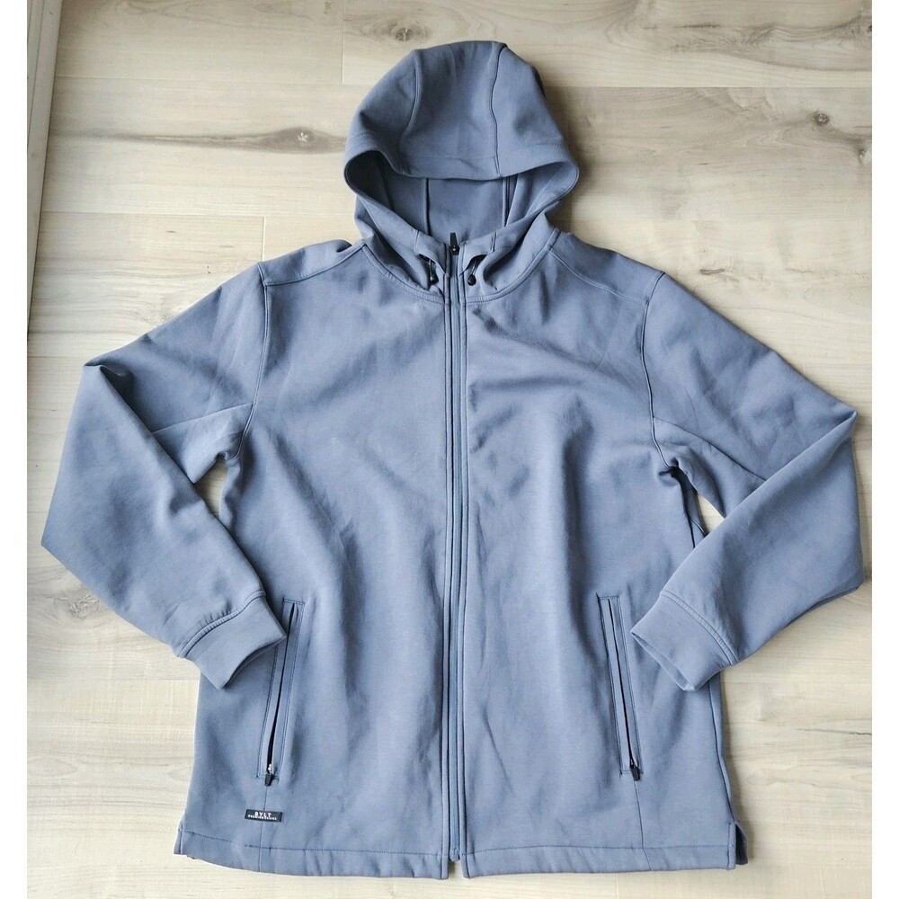 Bylt Mens Roamknit Full Zip Hoodie Size XL Blue Excellent